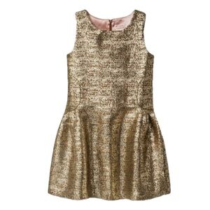 Metallic Gold Jacquard Dress